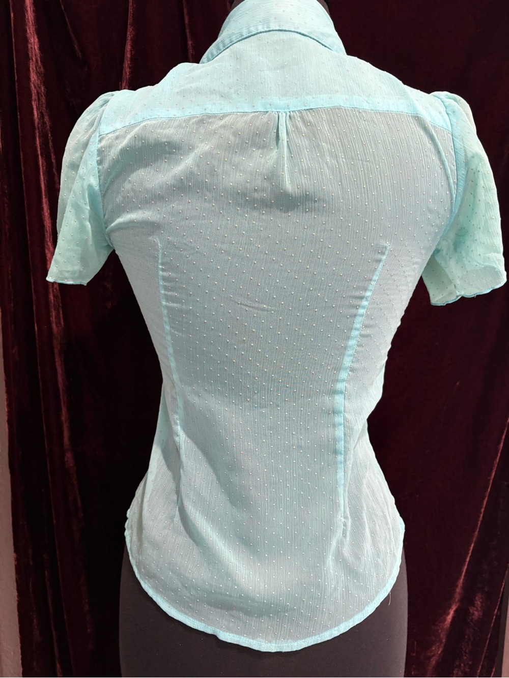 Ladies Ruffle Double-Breasted Blouse - Picture 5 of 8